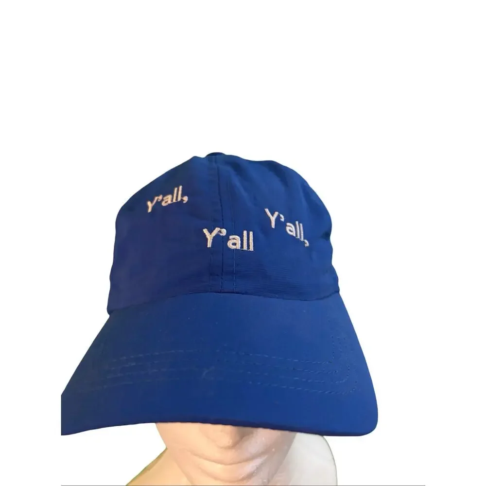 Outdoor Voices Y’all Blue Adjustable Dad Hat Cap Made in USA Embroidered